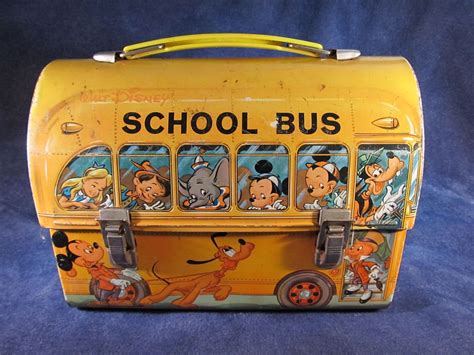 disney school bus metal lunch box|metal school bus lunch box.